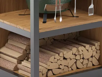 Outdoor BBQ 3D model