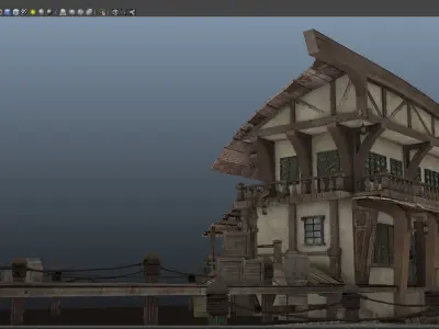 house game Low-poly 3D model