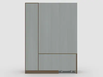 hallway 7 cabinet with two drawers and shelf 3D model