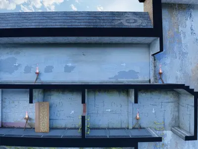 Level Design Low-poly 3D model