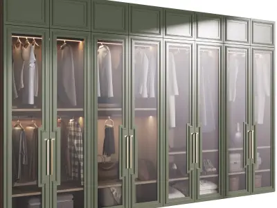 Wardrobe with filling 3D model