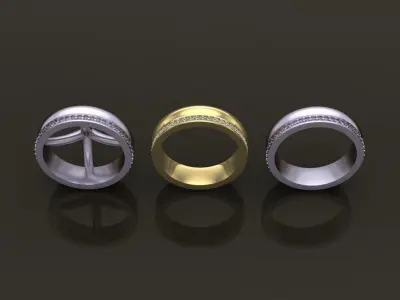 Double Stack Diamond Infinity Band Mix Size STYLE TYPE 1 3D print model