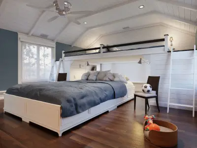 Beach Style Bedroom 3D model