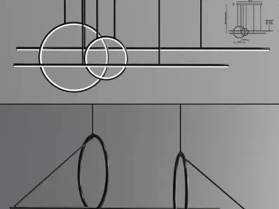 Chute Calypso Linear Suspension Set 3D model