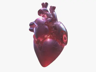 Cybernetic Heart  3D Model SciFi Biomechanical Asset 3D model