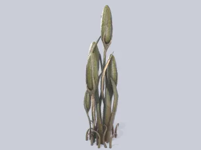 Fantasy plant Low-poly 3D model