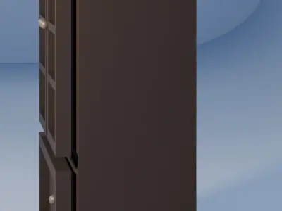 Wardrobe Closet in low poly  Free low-poly 3D model