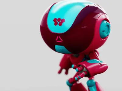 TOY BOT BENDY  RIGGED 3D model