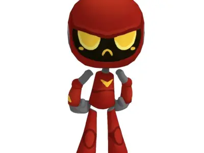 Cute Robots Ronald Low-poly 3D model