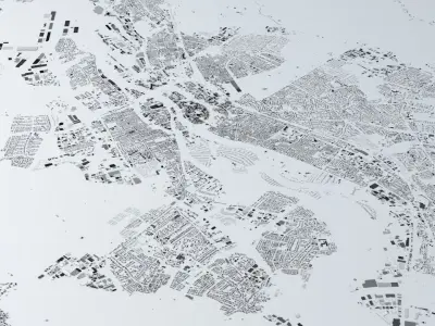 Bremen Streets and Buildings 3D model