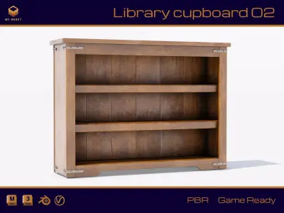 Librarycupboard2 Low-poly 3D model