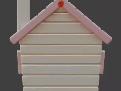 Stylized Valentine House 3D Model Low-poly 3D model
