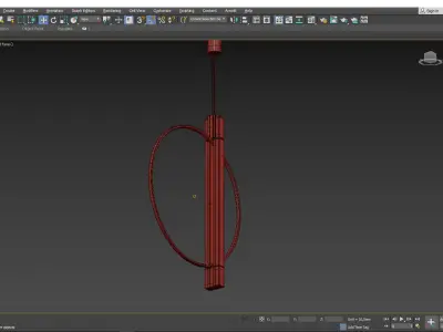 HORIZON pair of circular light fixtures Low-poly 3D model