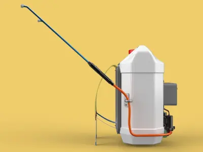 DIY ELECTRIC SPRAYER KNAPSACK JERRYCAN TANK PUMP BATTERY POWERED 3D model