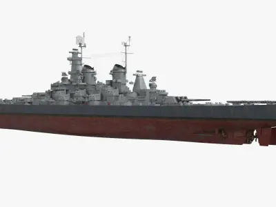  USS Iowa Battleship 1940s Used Rigged 