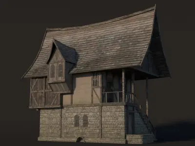 Fantasy Medieval House 04 3D model