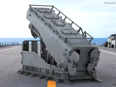  Naval Mk143 Launcher System Gray Rigged 