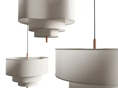 Pebbles Pendant Light Low-poly 3D model