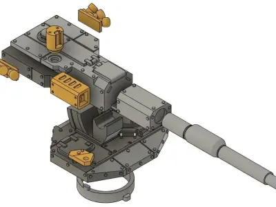 Extra Turrets - AA and Autoloader - 28mm Sci-Fi 3D print model