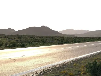 Field road production 3D model