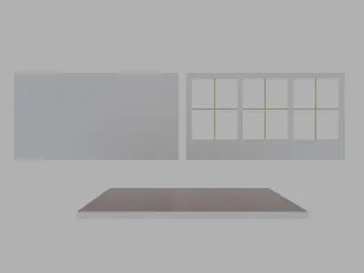 Stylized BedRoom Modular Low poly - 25 Assets Low-poly 3D model