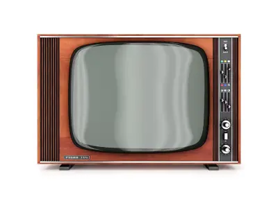 Rubin-714 TV set - retro TV from USSR Low-poly 3D model