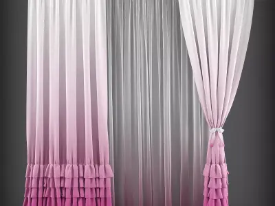 Curtain 3D model 137 Low-poly 3D model