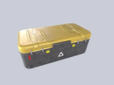Scifi loot box Low-poly 3D model