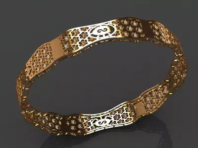 1362 Vaulted Pavilion Bangle 60MM-8gm 3D print model