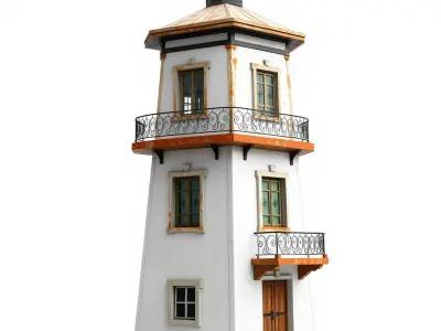 Lighthouse Structure Model Pack for Architectural Visualization Low-poly 3D model