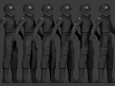 Imperial Pilot Low-poly 3D model
