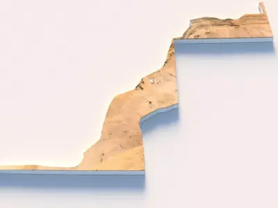 Western Sahara Terrain country   3D model