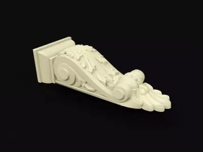 pilaster ornately carved piece of furniture 3D model purchase