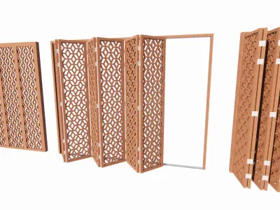 partition wood honeycomb 3D model