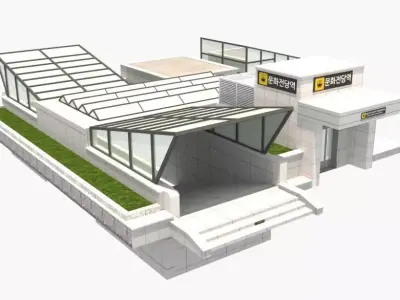 The subway station of Munhwajeondang in Gwang-ju Free 3D model