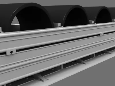 Energy Quad Guard Barrier 3d Model 3D model