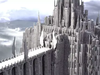 Ancient Palace Inspired Cathedral Kit bash 3D model