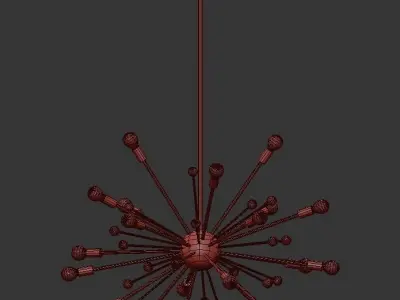 BRILLIANT modern starburst chandelier 3D model