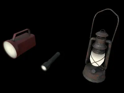 Lights Prop Pack 2 Low-poly 3D model