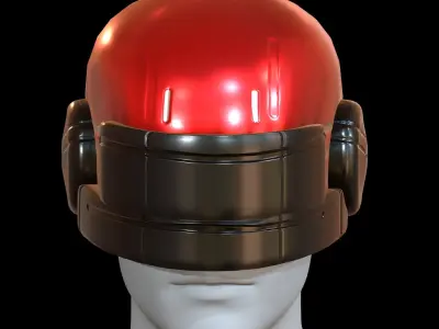 Gas mask helmet 3d model scifi Low-poly  Low-poly 3D model 416
