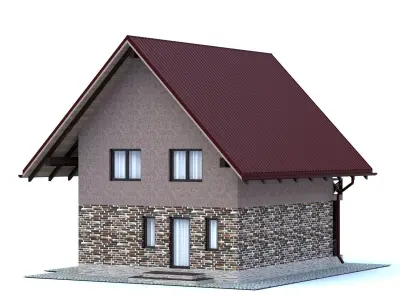 Country cottage 3D model purchase
