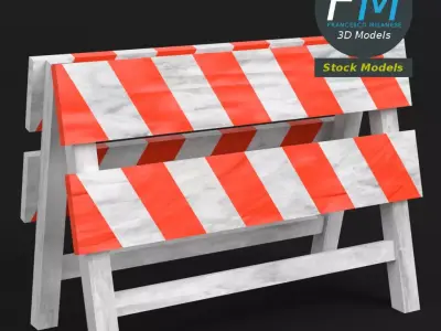 Construction barrier 3D model purchase