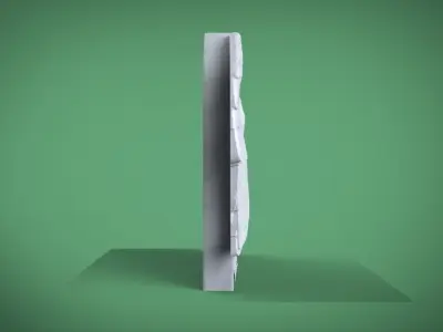 Memorial tombstone with wings 3D print model