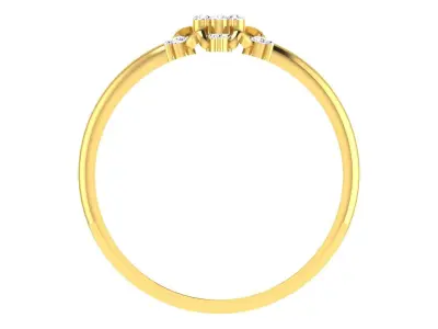 Light Weight Gold Diamond Rings-R-4148 3D print model