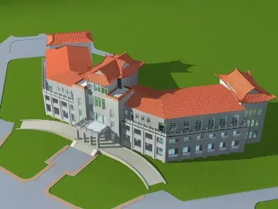 Hospital Building 3D model 28