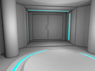 Sci Fi Room 3D model 7