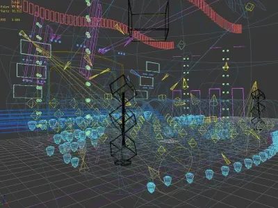Stage party concert fashion catwalk T station  83 3D model