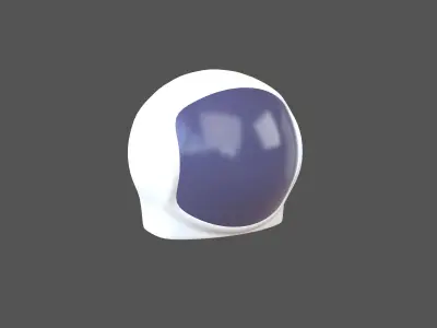 Spaceman Helmet v1 002 Low-poly 3D model