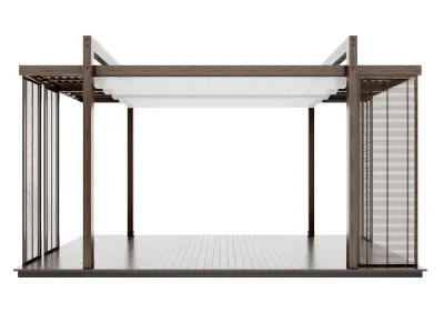 Pergola wooden 3D model