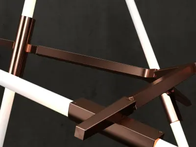 Chandelier Agnes 10 lights 4 colors 3D model